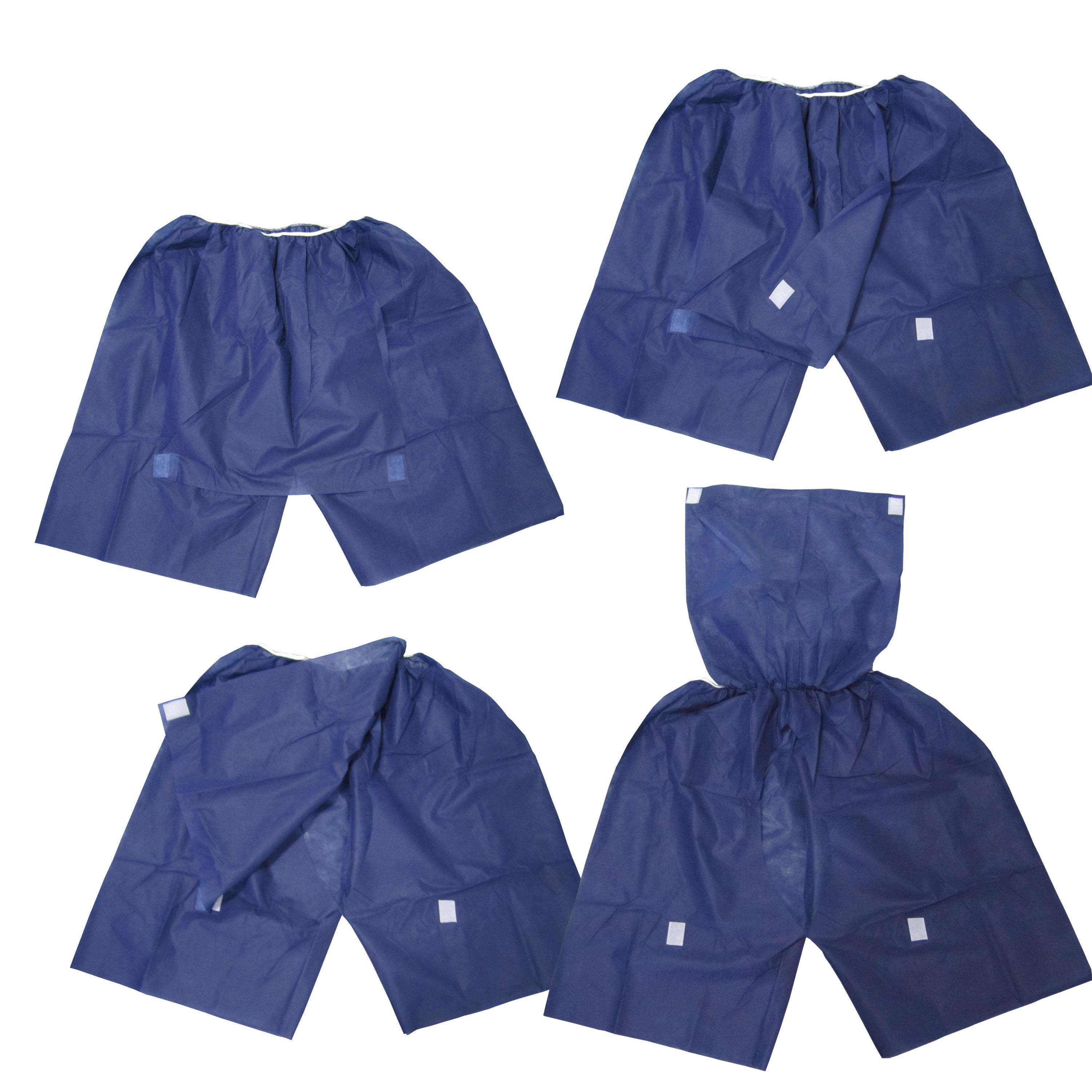 SMS 50g azul oscuro tela no tejida médico colonoscopia paciente examen pantalones cortos ropa interior desechable pantalones para adultos